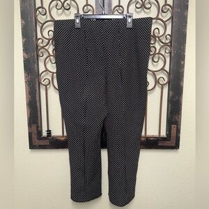 Elegant Black and White Polka Dot Women's Pants